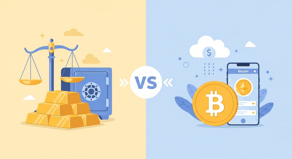 Сравнение Биткоина и золота &mdash; инфографика