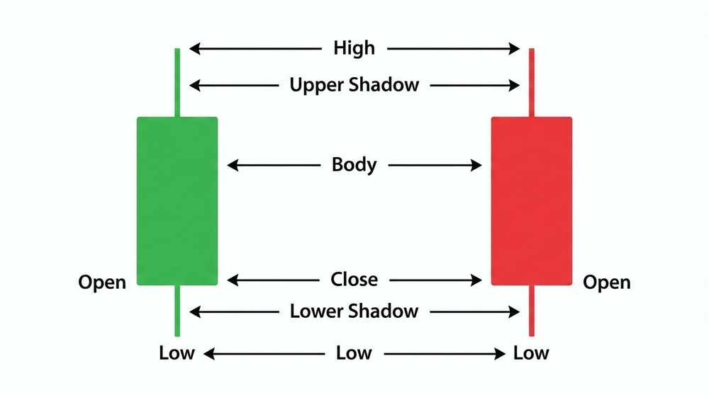 Anatomy of a Japanese candle and its psychological meaning — what each element represents