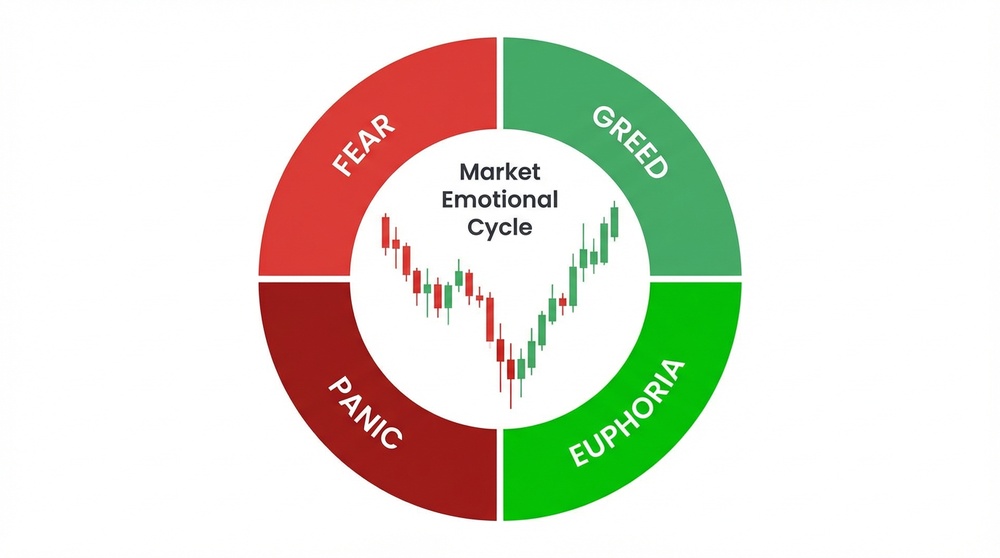 Fear and greed cycle in candlestick analysis
