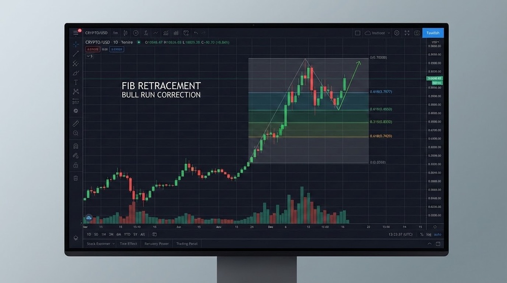 Fibonacci Levels on BTC Chart Example of applying Fibonacci levels on a Bitcoin chart