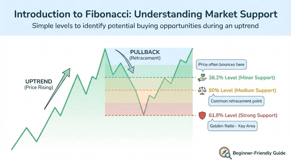 Fibonacci Levels in Cryptocurrency Trading Fibonacci levels on a cryptocurrency chart - introduction to technical analysis