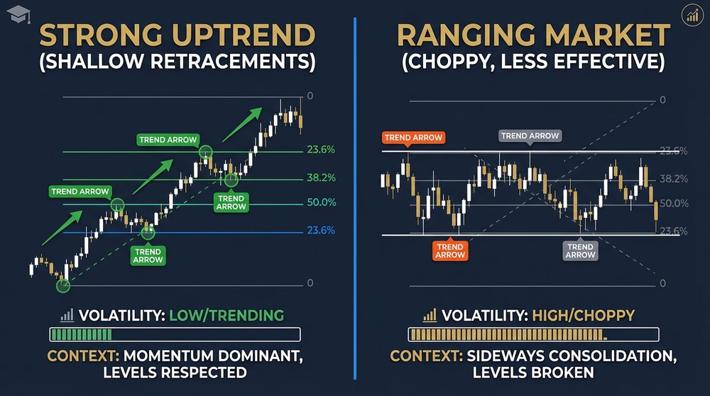 Importance of market context when analyzing Fibonacci levels