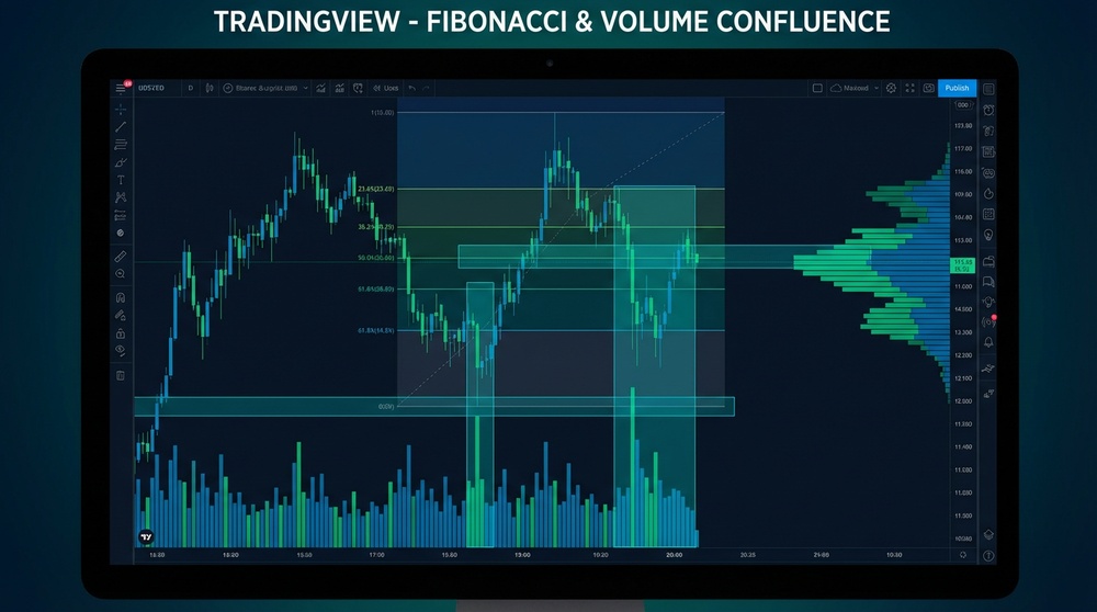 Volume analysis combined with Fibonacci levels