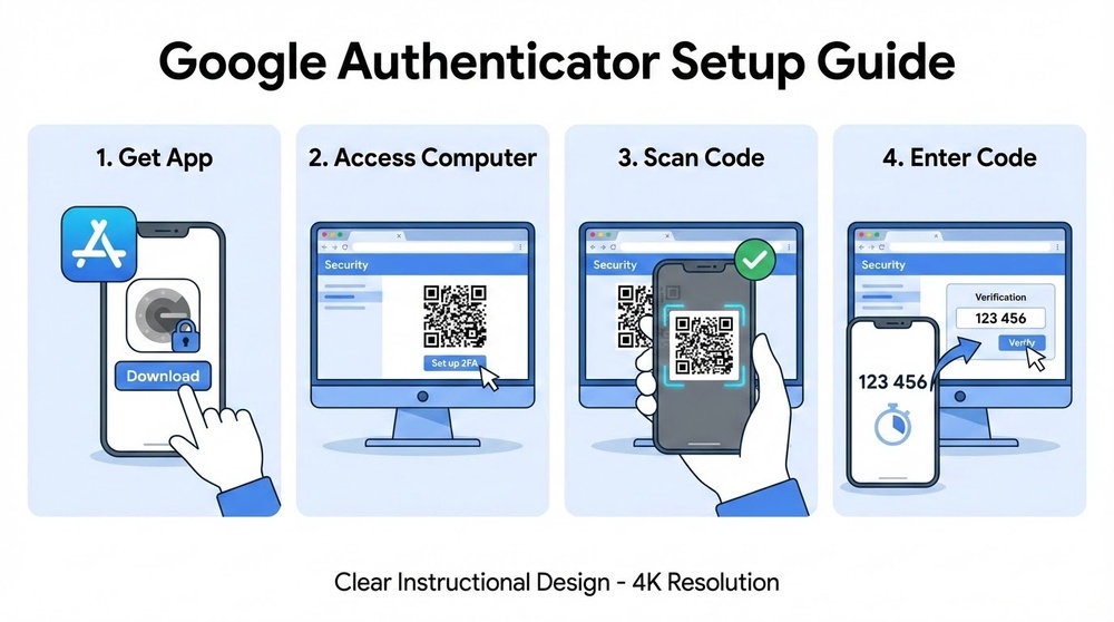 Step-by-step Google Authenticator setup guide for 2FA