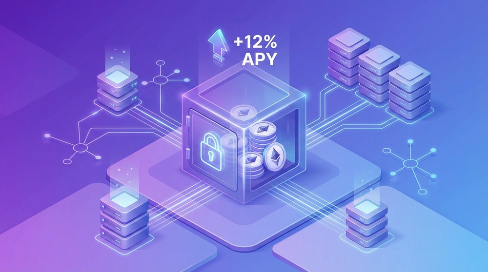 Staking-Konzept für Kryptowährungen - Coins sperren für passives Einkommen