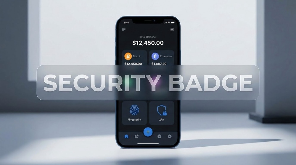 Mobile crypto wallet interface with security features - Trust Wallet and MetaMask example