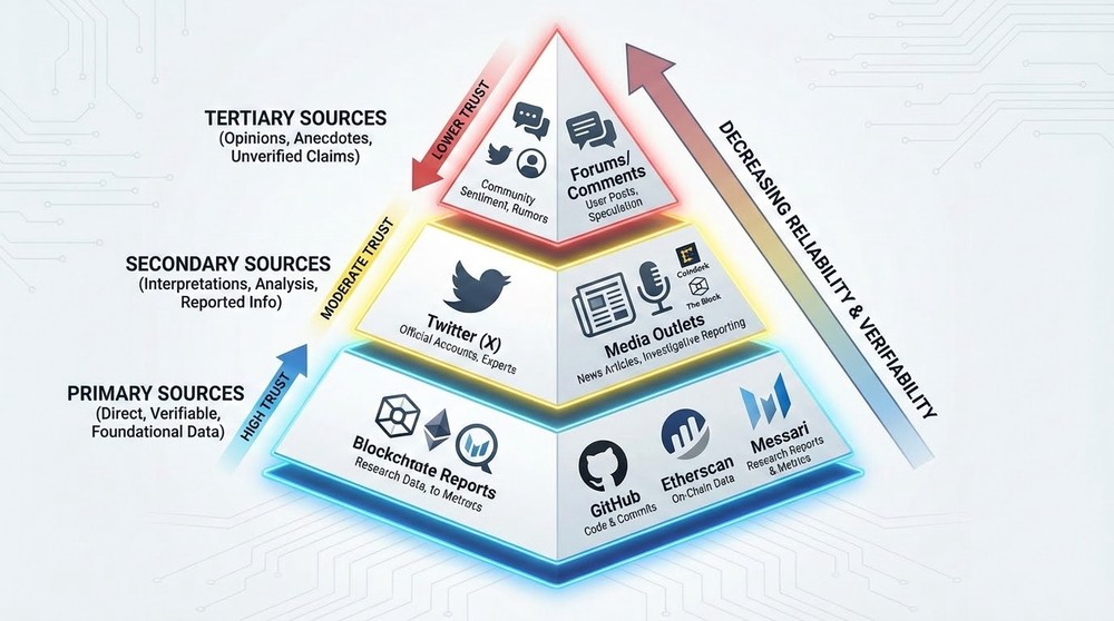 Reliable Information Sources for DYOR - Hierarchy of Credibility