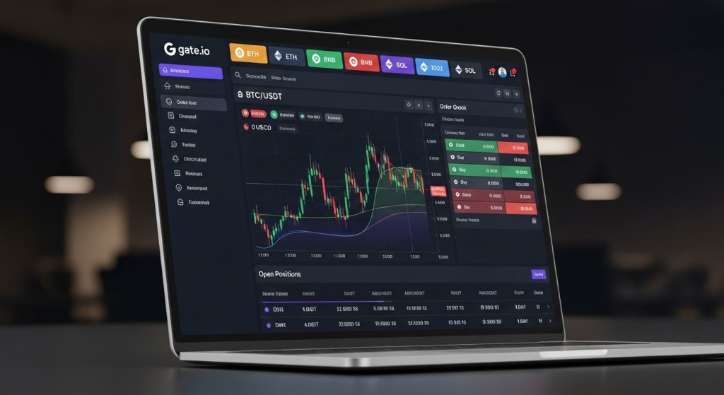 Gate.io main dashboard