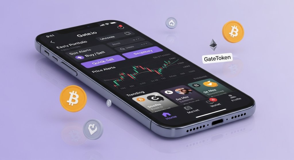 Gate.io mobile trading app for iOS and Android