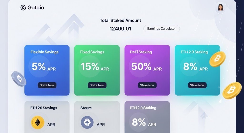 Gate.io staking and earning products