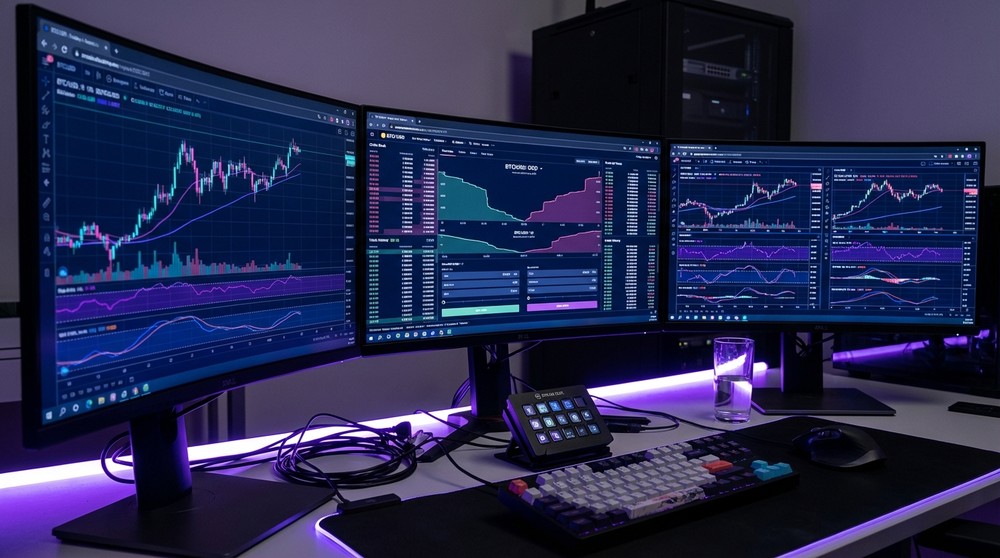 Kraken Pro trading dashboard with advanced charts and analysis tools