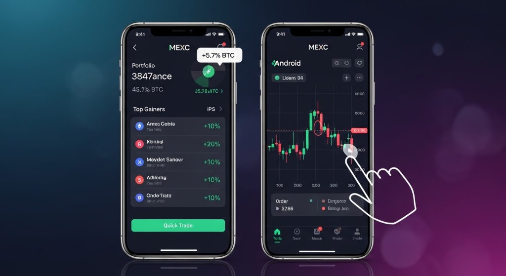 MEXC mobile trading app for iOS and Android