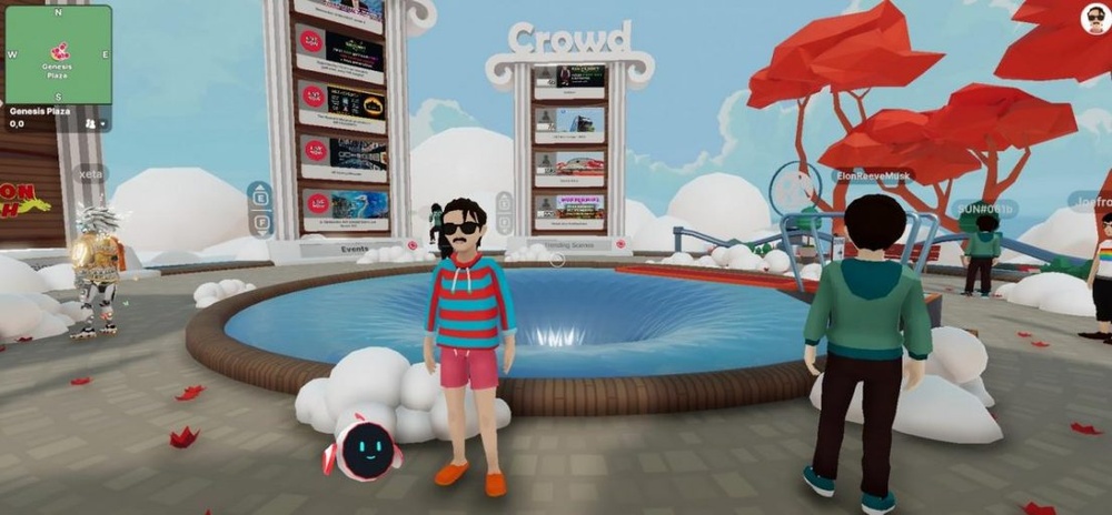 Decentraland gameplay &mdash; virtual locations and avatars