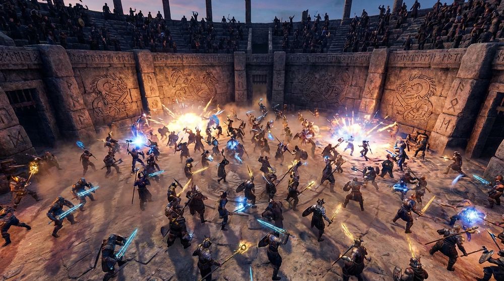 Legend of Ymir arena battle with NFT items