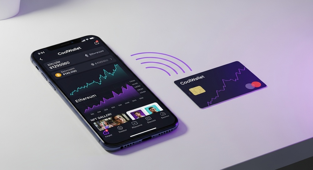 CoolWallet Mobile App Interface for iOS and Android
