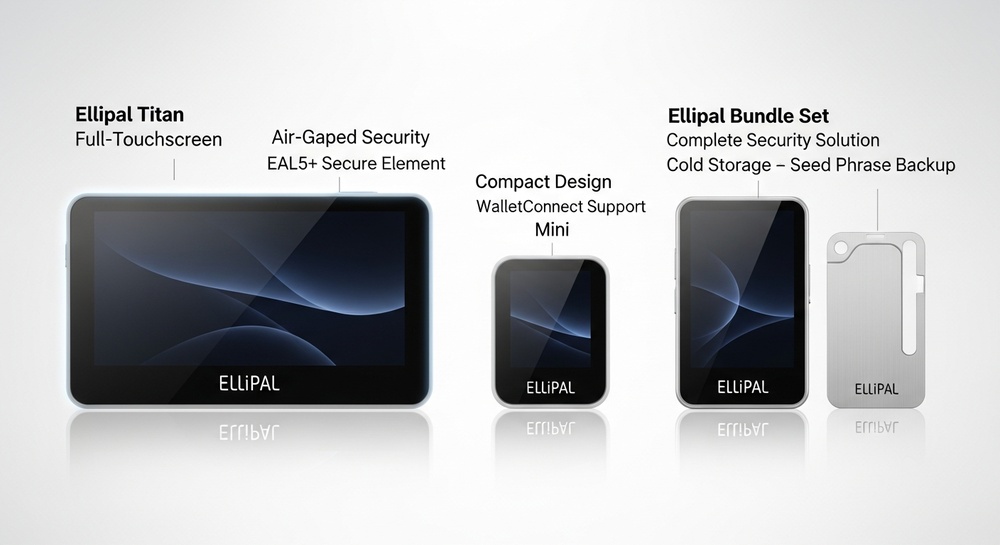 Ellipal wallet models comparison Titan and Mini